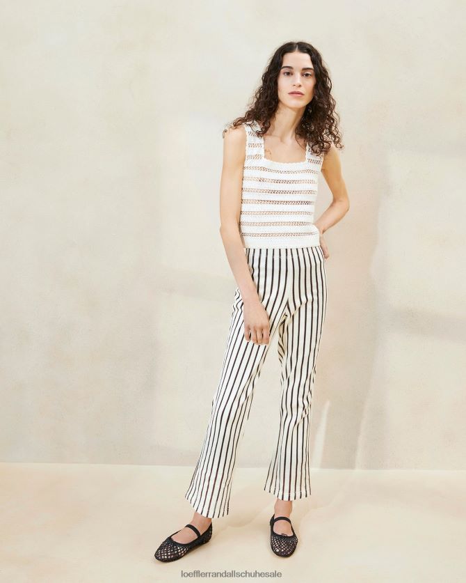Frauen Loeffler Randall Alex D Pant brauner Streifen Kleidung 846824230
