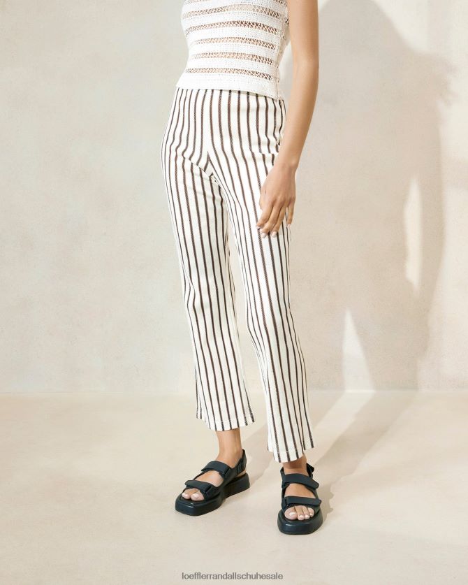 Frauen Loeffler Randall Alex D Pant brauner Streifen Kleidung 846824230