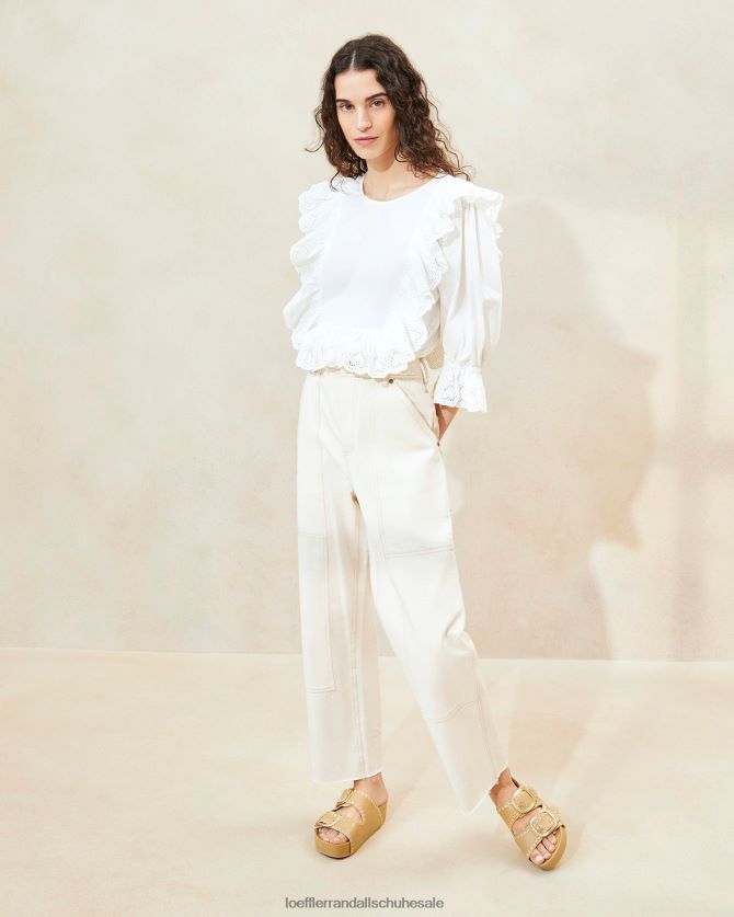 Frauen Loeffler Randall Roy Carpenter Hose Creme Kleidung 846824215
