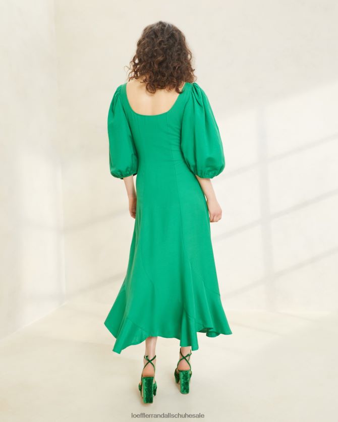 Frauen Loeffler Randall Carmina-Curve-Kleid Smaragd Kleidung 846824185