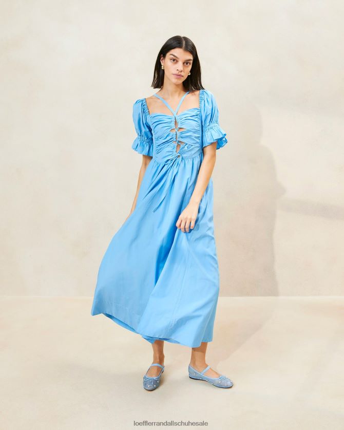 Frauen Loeffler Randall Kleid mit gerafftem Oberteil von Yael Kornblume Kleidung 846824193