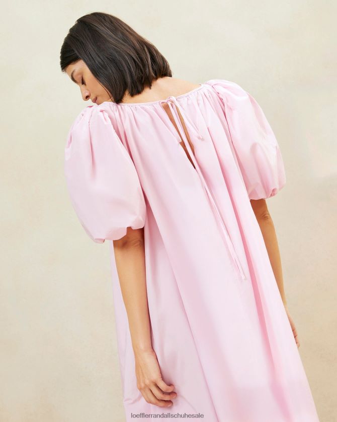 Frauen Loeffler Randall Mimi rosafarbenes, übergroßes Kleid mit Puffärmeln zartes Rosa Kleidung 846824183