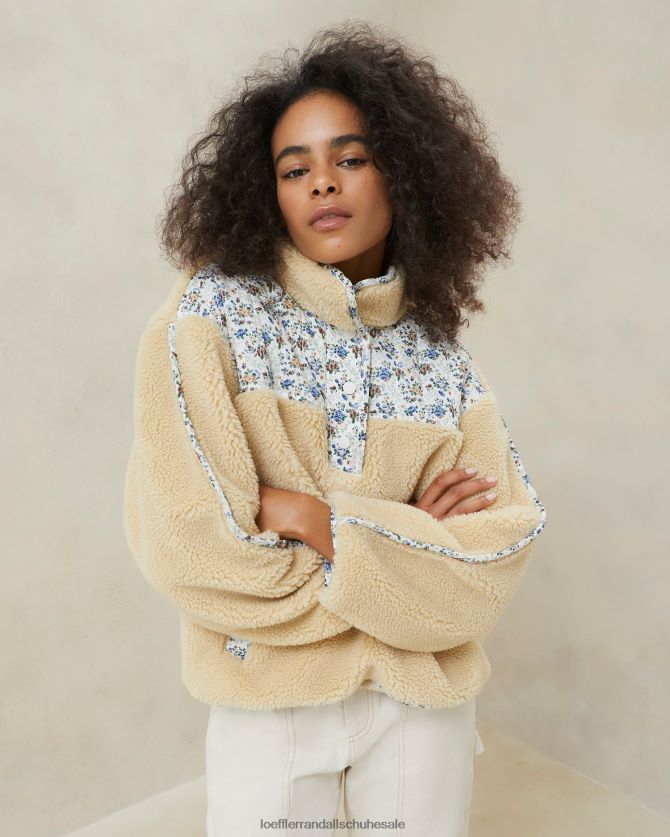 Frauen Loeffler Randall Liz Fleecepullover creme/blumig Kleidung 846824259