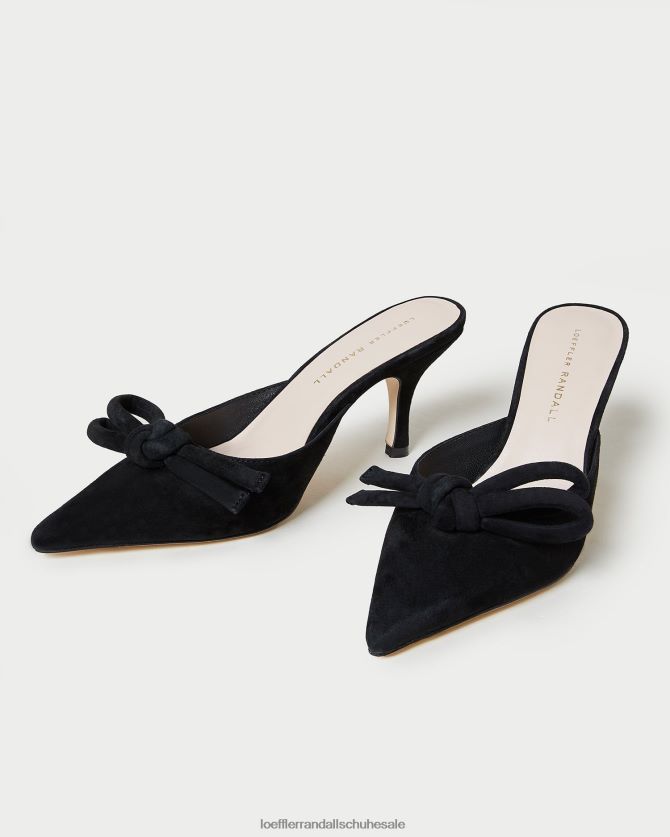 Frauen Loeffler Randall Amyra Bow Kitten Mule Schwarz Schuhe 84682457