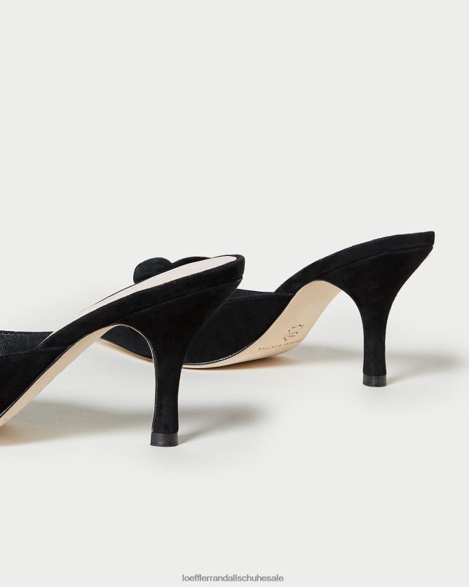 Frauen Loeffler Randall Amyra Bow Kitten Mule Schwarz Schuhe 84682457