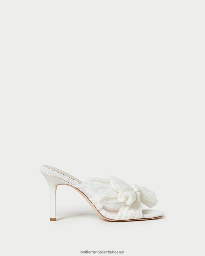 Frauen Loeffler Randall Claudia plissierte Schleife-Mule Perle Schuhe 84682473