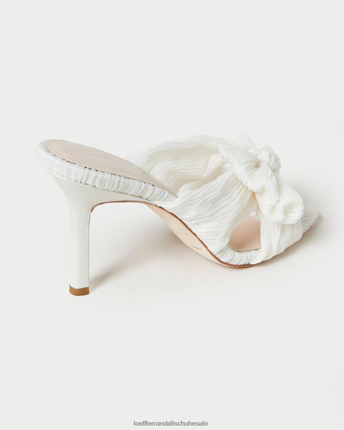 Frauen Loeffler Randall Claudia plissierte Schleife-Mule Perle Schuhe 84682473