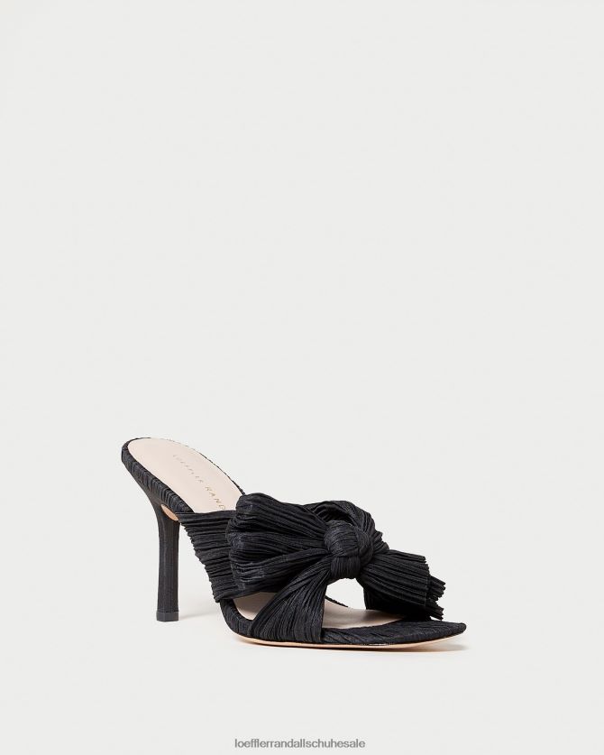 Frauen Loeffler Randall Claudia plissierte Schleife-Mule Schwarz Schuhe 84682460