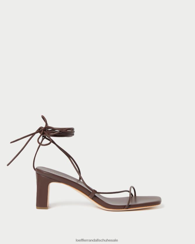 Frauen Loeffler Randall Cosette-Knöchelwickelabsatz Schokolade Schuhe 84682486