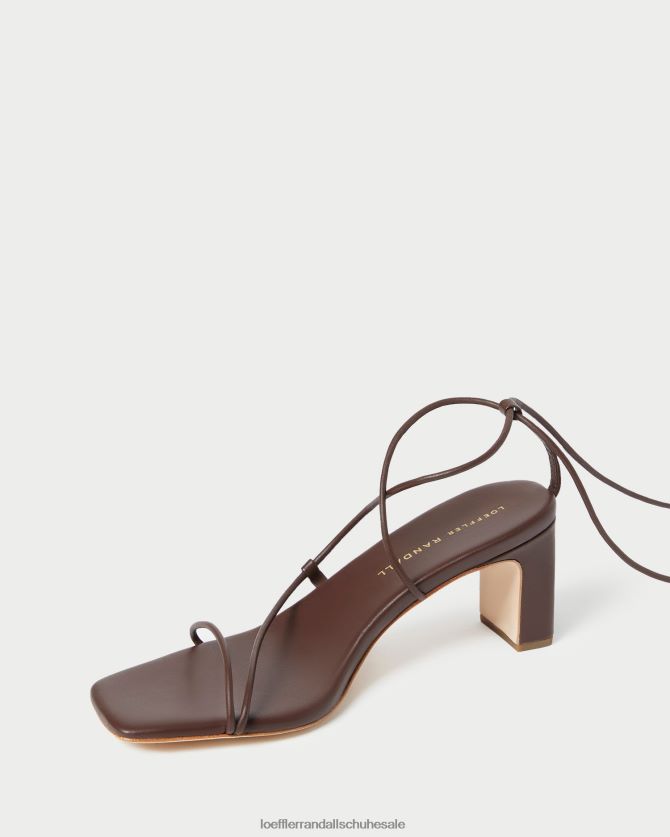 Frauen Loeffler Randall Cosette-Knöchelwickelabsatz Schokolade Schuhe 84682486