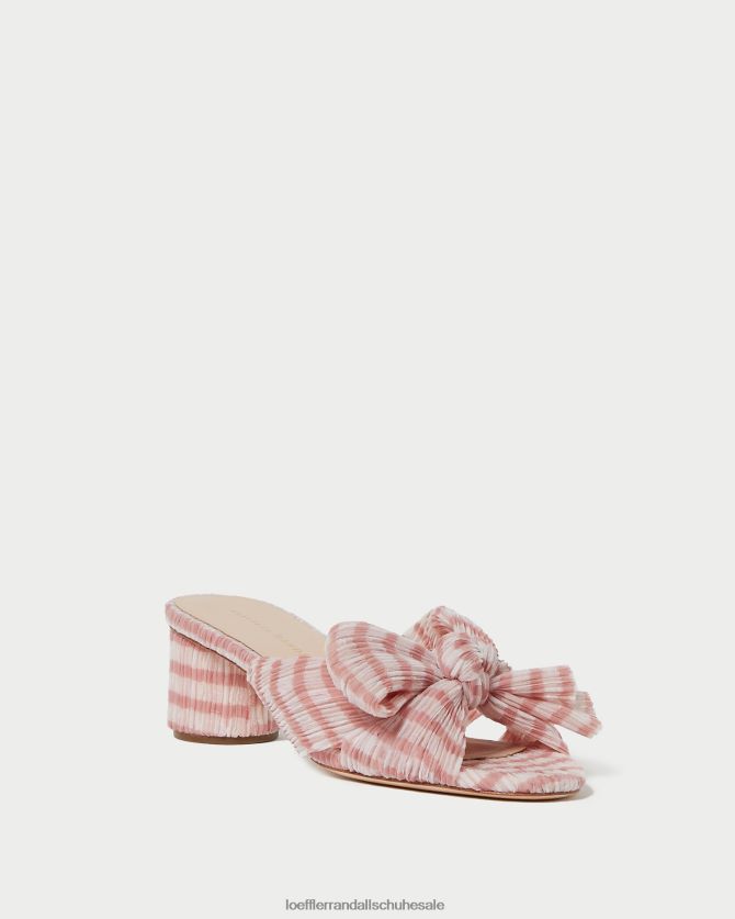 Frauen Loeffler Randall Emilia-Schleifenabsatz zartrosa Gingham Schuhe 84682479