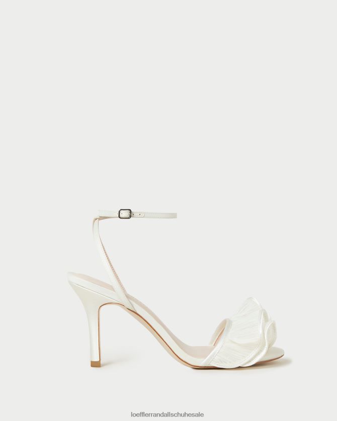 Frauen Loeffler Randall Estella-Sandale mit Rüschen und Absatz Perle Schuhe 84682442