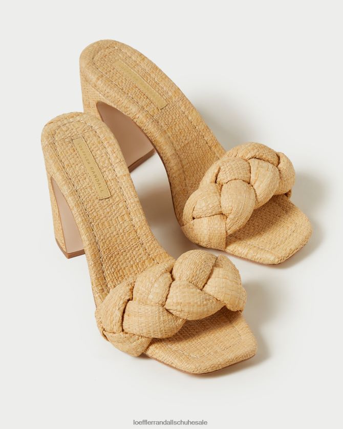 Frauen Loeffler Randall Freya geflochtene Curve-Mule natürlich Schuhe 84682441