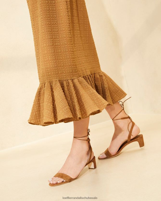 Frauen Loeffler Randall Jackie-Sandale mit mittelhohem Absatz Kakao Schuhe 84682487