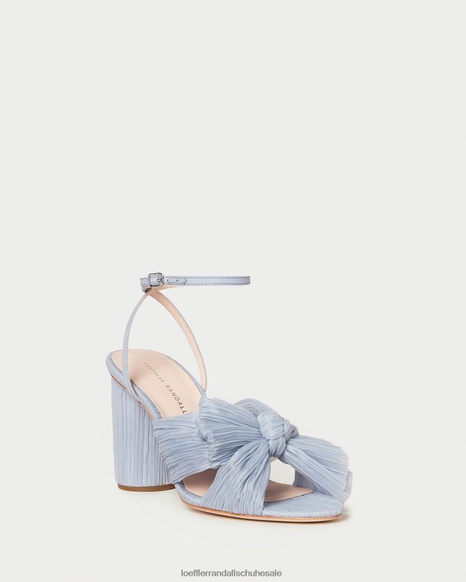 Frauen Loeffler Randall Kamelien-Faltenschleifenabsatz Blau Schuhe 8468247