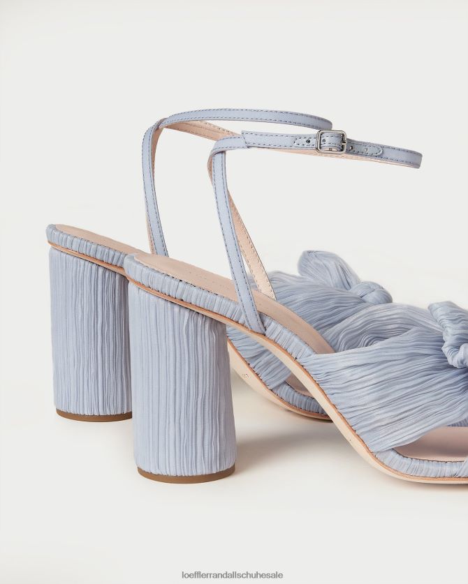 Frauen Loeffler Randall Kamelien-Faltenschleifenabsatz Blau Schuhe 8468247