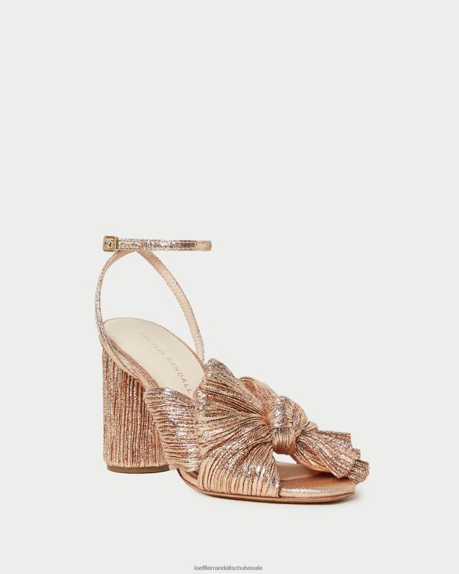 Frauen Loeffler Randall Kamelien-Faltenschleifenabsatz Düne Schuhe 84682472