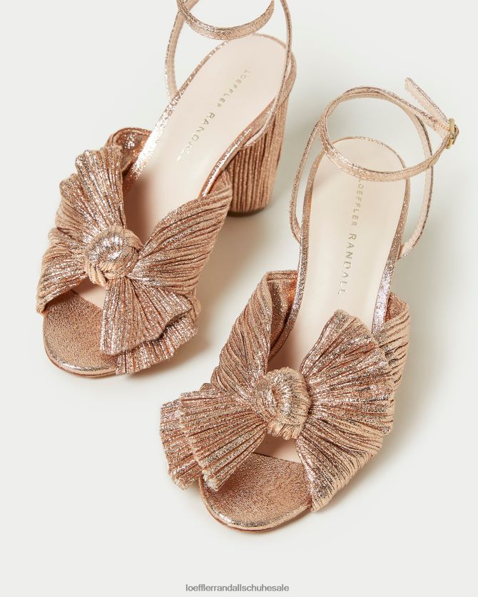 Frauen Loeffler Randall Kamelien-Faltenschleifenabsatz Düne Schuhe 84682472