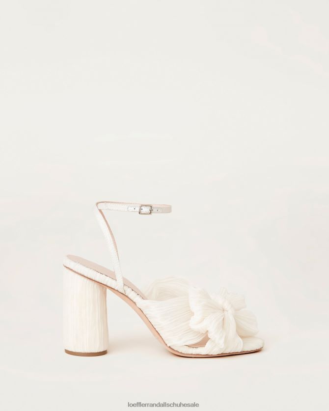 Frauen Loeffler Randall Kamelien-Faltenschleifenabsatz vegane Perle Schuhe 8468241