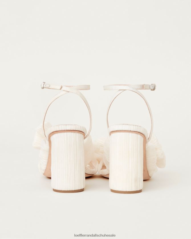 Frauen Loeffler Randall Kamelien-Faltenschleifenabsatz vegane Perle Schuhe 8468241