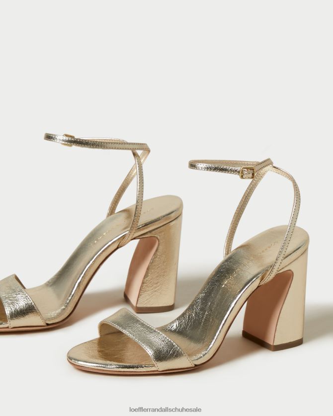 Frauen Loeffler Randall Malia-Sandale mit gebogenem Absatz Sekt Schuhe 84682450