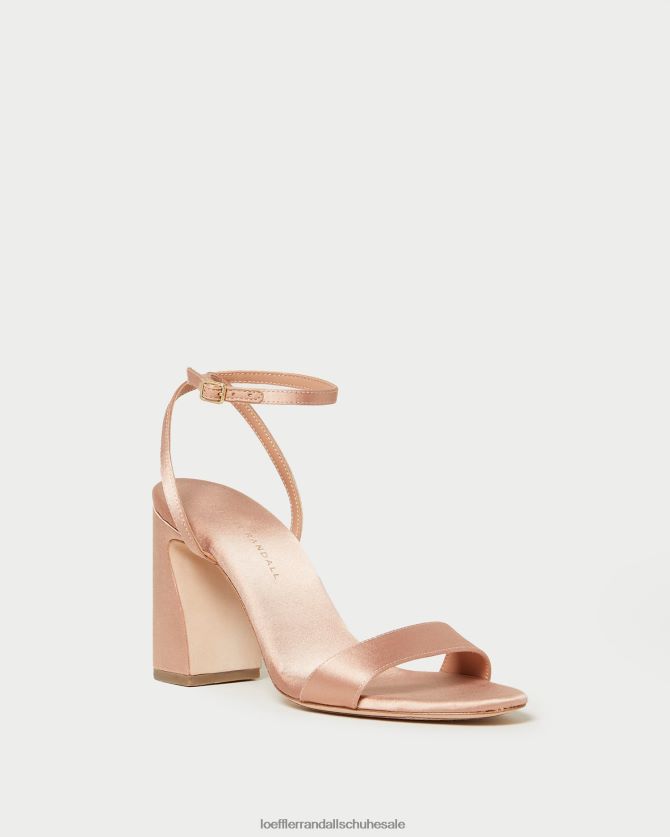 Frauen Loeffler Randall Malia-Sandale mit gebogenem Absatz erröten Schuhe 84682459
