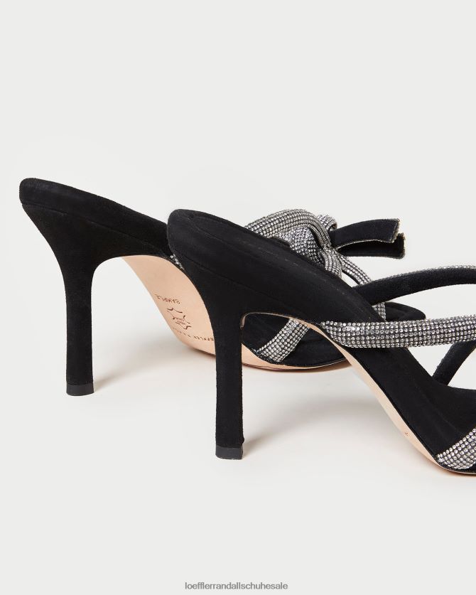 Frauen Loeffler Randall Margi Wildleder-Schleifenabsatz Schwarz Schuhe 84682471
