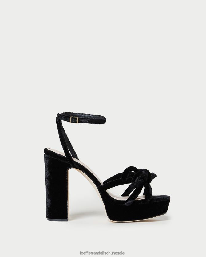 Frauen Loeffler Randall Melany Plateau-Schleifenabsatz Schwarz Schuhe 84682455