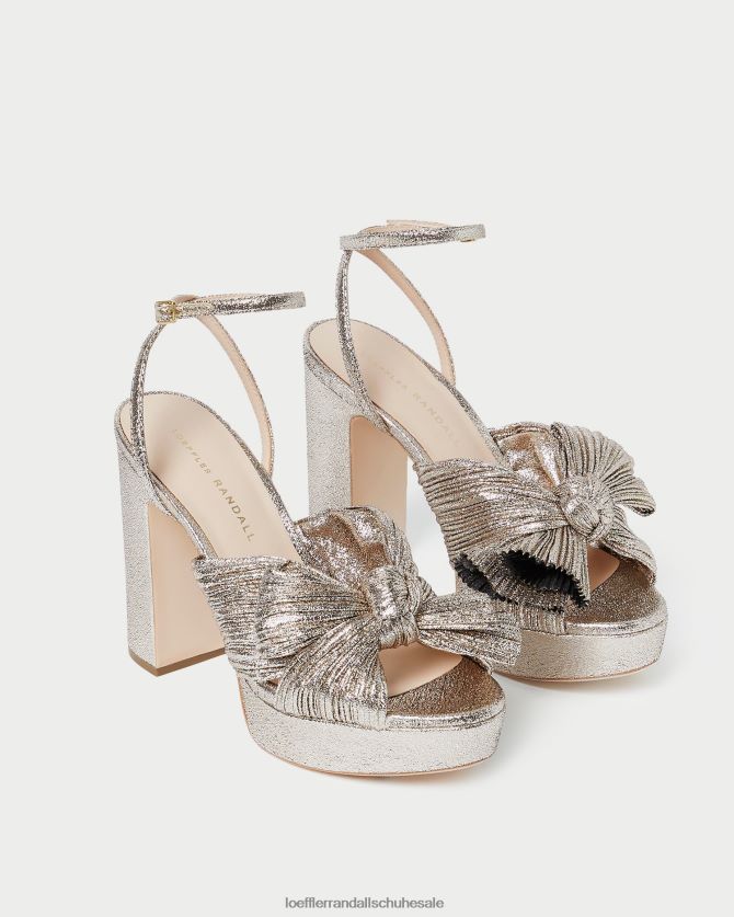 Frauen Loeffler Randall Natalia Plateau-Schleifenabsatz Sekt Schuhe 84682468