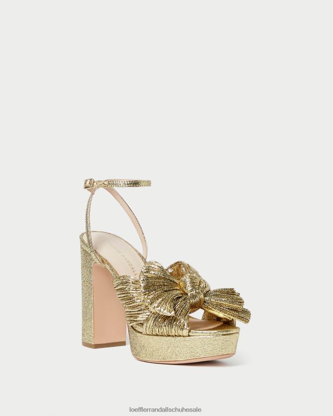 Frauen Loeffler Randall Natalia Plateau-Schleifenabsatz oro Schuhe 84682489
