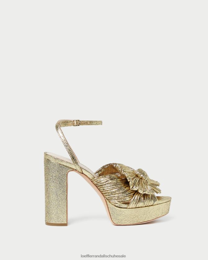 Frauen Loeffler Randall Natalia Plateau-Schleifenabsatz oro Schuhe 84682489