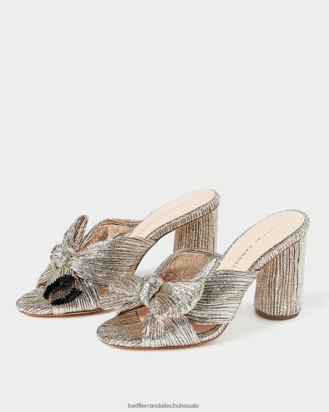 Frauen Loeffler Randall Penny-Faltenschleifenabsatz Sekt Schuhe 84682469