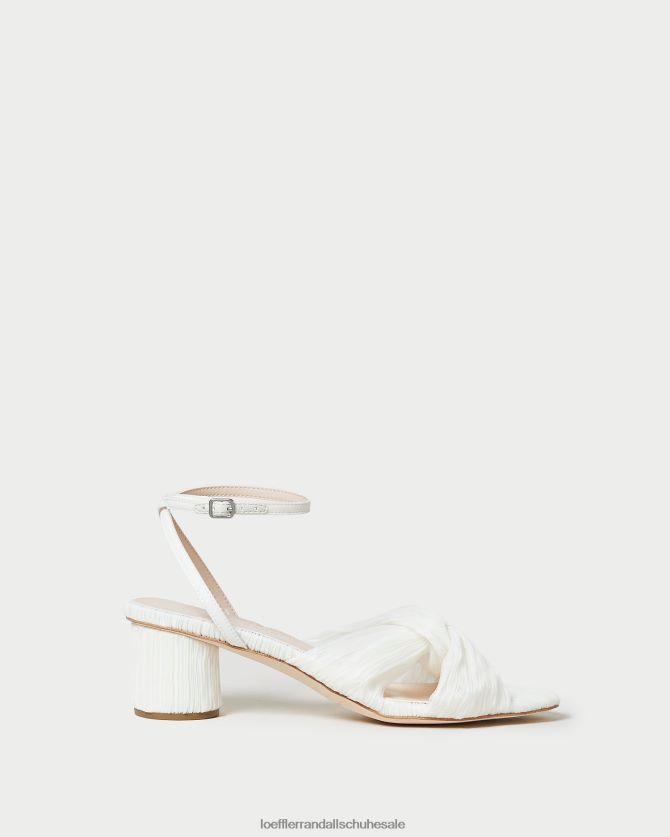 Frauen Loeffler Randall Raegan plissierter Twist-Absatz Perle Schuhe 84682433