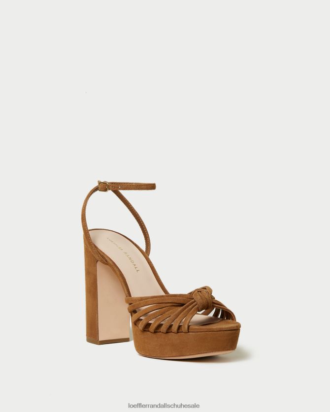 Frauen Loeffler Randall Rivka-Knoten-Plateausandale Kakao Schuhe 84682481