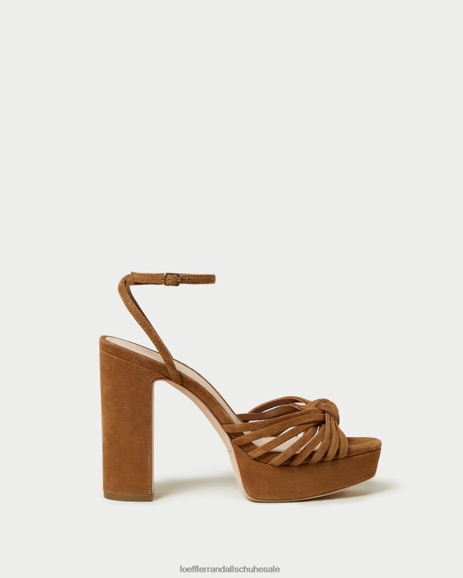 Frauen Loeffler Randall Rivka-Knoten-Plateausandale Kakao Schuhe 84682481