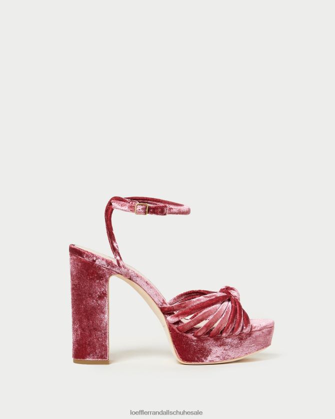Frauen Loeffler Randall Rivka-Knoten-Plateausandale Teerose Schuhe 84682448