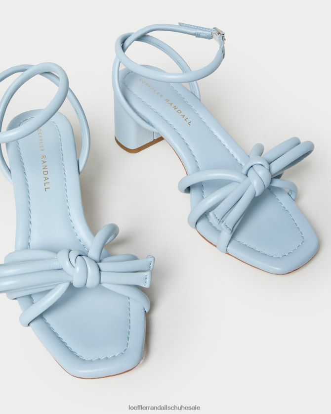 Frauen Loeffler Randall Sandale mit mittlerem Absatz und Mikel-Schleife Blau Schuhe 84682440