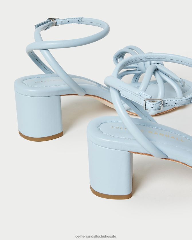 Frauen Loeffler Randall Sandale mit mittlerem Absatz und Mikel-Schleife Blau Schuhe 84682440