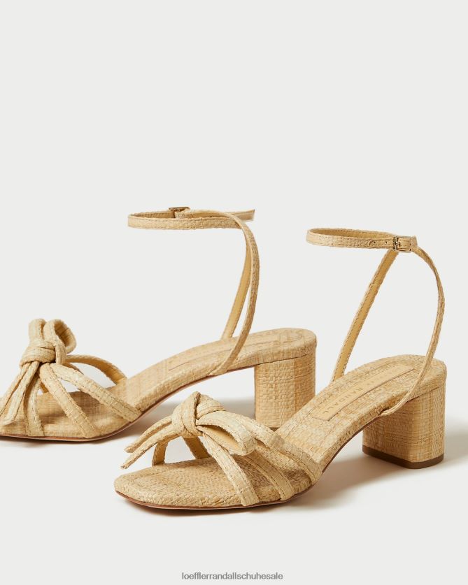 Frauen Loeffler Randall Sandale mit mittlerem Absatz und Mikel-Schleife natürlich Schuhe 84682429