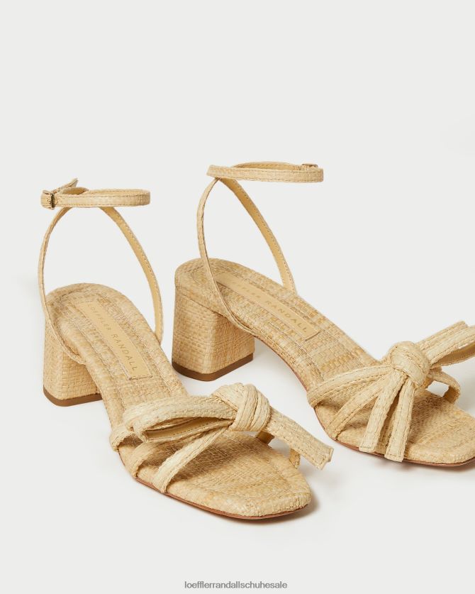 Frauen Loeffler Randall Sandale mit mittlerem Absatz und Mikel-Schleife natürlich Schuhe 84682429