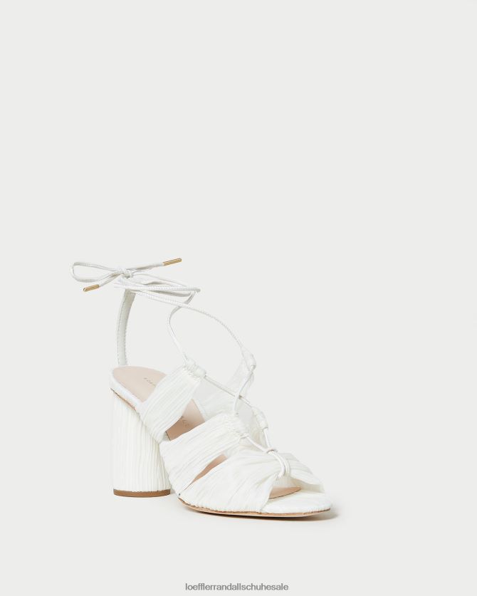 Frauen Loeffler Randall Teresa plissierte Schnürsandale Perle Schuhe 84682483