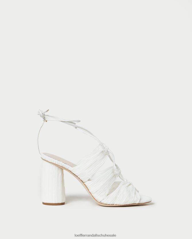 Frauen Loeffler Randall Teresa plissierte Schnürsandale Perle Schuhe 84682483