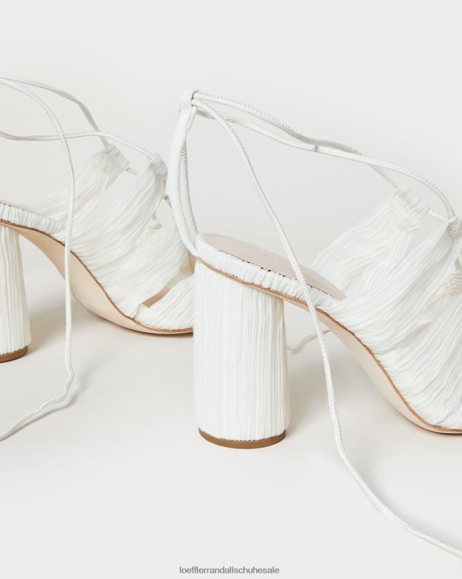 Frauen Loeffler Randall Teresa plissierte Schnürsandale Perle Schuhe 84682483