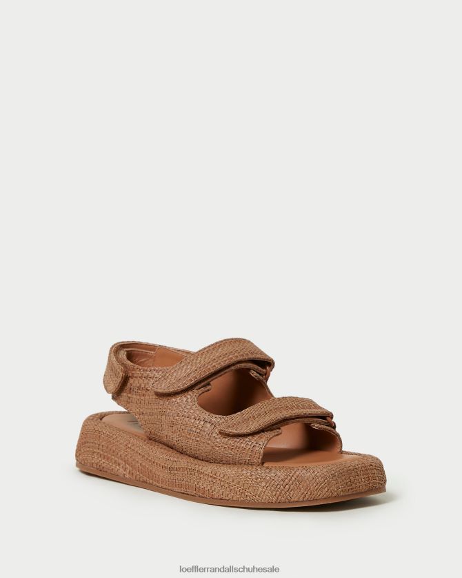 Frauen Loeffler Randall Blaise Bast-Plateausandale braun Schuhe 846824110