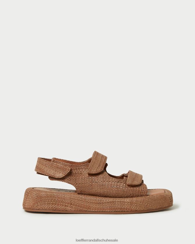 Frauen Loeffler Randall Blaise Bast-Plateausandale braun Schuhe 846824110