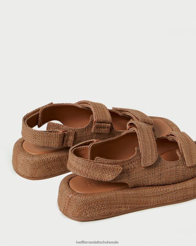 Frauen Loeffler Randall Blaise Bast-Plateausandale braun Schuhe 846824110