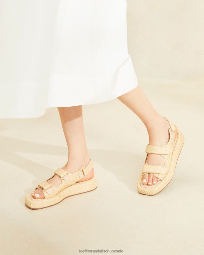Frauen Loeffler Randall Blaise Bast-Plateausandale natürlich Schuhe 846824101
