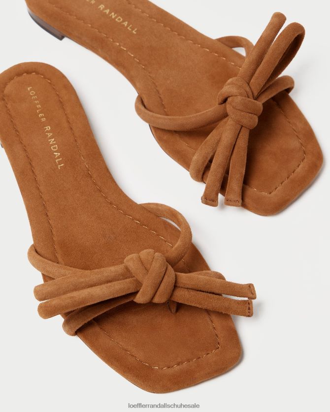 Frauen Loeffler Randall Hadley Schleifensandale Kakao Schuhe 846824105