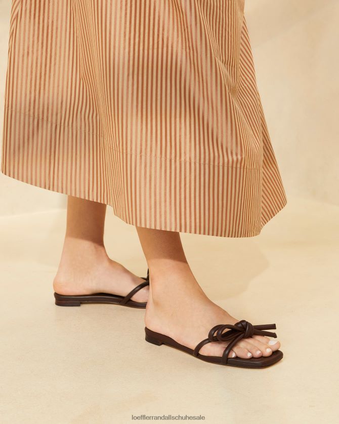 Frauen Loeffler Randall Hadley Schleifensandale Schokolade Schuhe 846824130