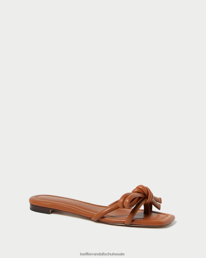 Frauen Loeffler Randall Hadley braune Schleifensandale Holz Schuhe 846824119